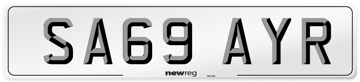 SA69 AYR Number Plate from New Reg